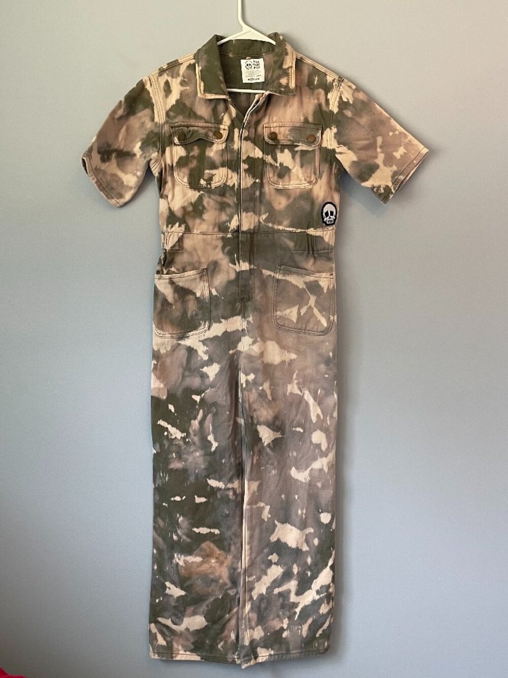 Tie-Dyed Natural Fiber Coveralls by Ties That Died